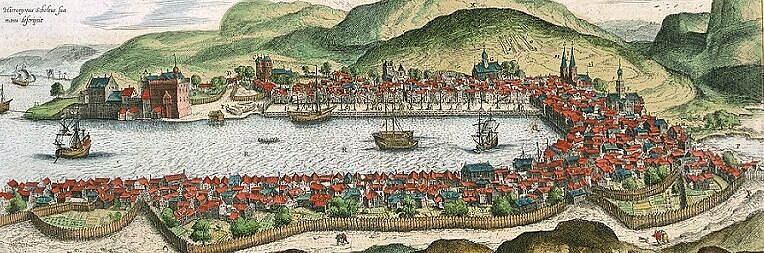 Bergen 1580 - Hieronimus Scholaeus - prospect of Bergen 1580.jpg
