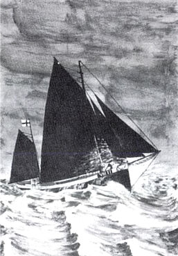 Neptun VN11 flaggar við Merkinum