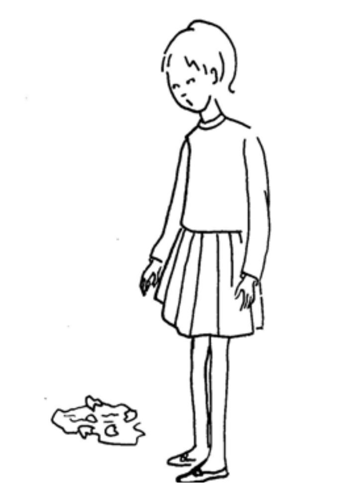 Eva misti tvey egg á gólvið