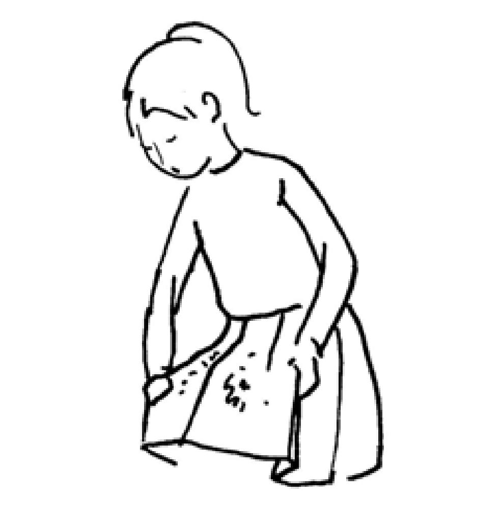 Eva fekk mjøl á seg